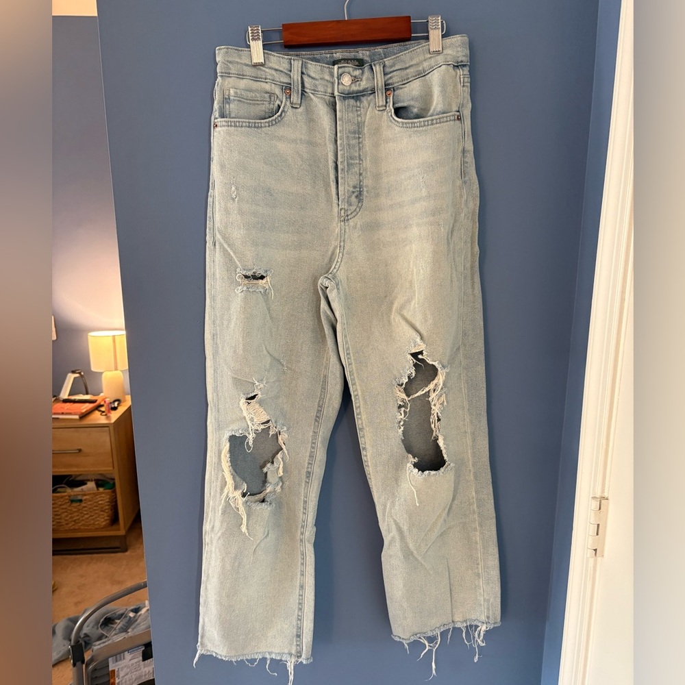 Wild Fable Highest Rise Straight Distressed Jeans